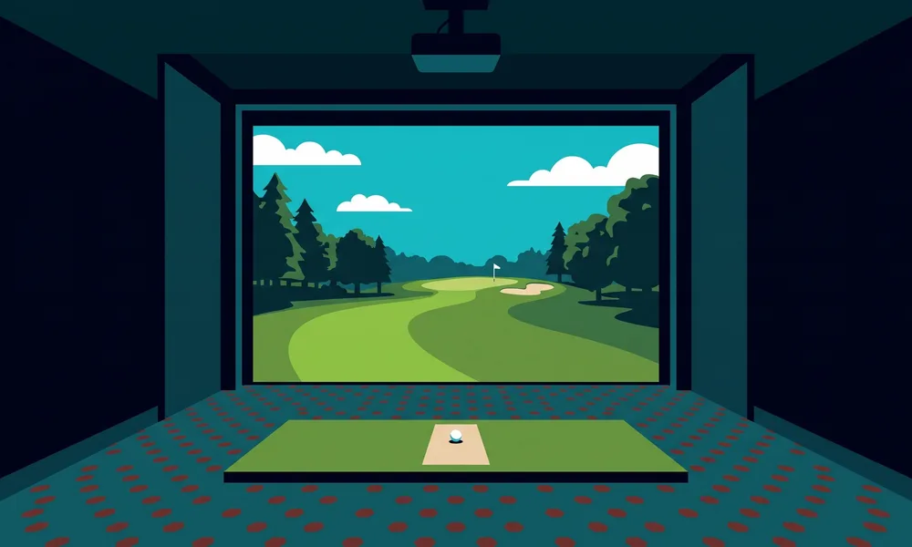 Golf simulator bay at Casino Nova Scotia Sydney
